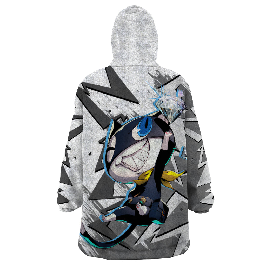 Morgana Persona Wearable Blanket Hoodie Anime Mix Polygon Cyber Style