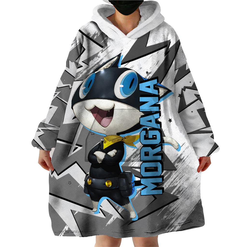 Morgana Persona Wearable Blanket Hoodie Anime Mix Polygon Cyber Style
