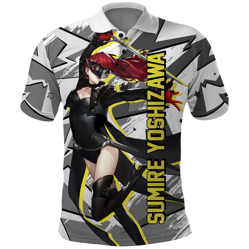 Sumire Yoshizawa Persona Polo Shirt Anime Mix Polygon Cyber Style