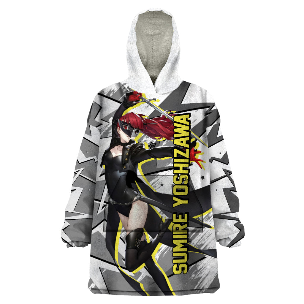 Sumire Yoshizawa Persona Wearable Blanket Hoodie Anime Mix Polygon Cyber Style