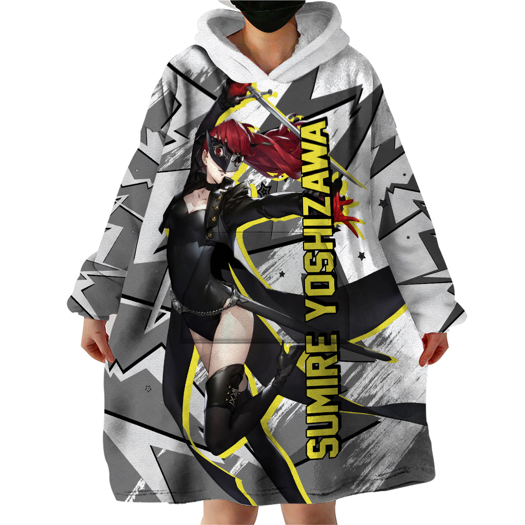 Sumire Yoshizawa Persona Wearable Blanket Hoodie Anime Mix Polygon Cyber Style