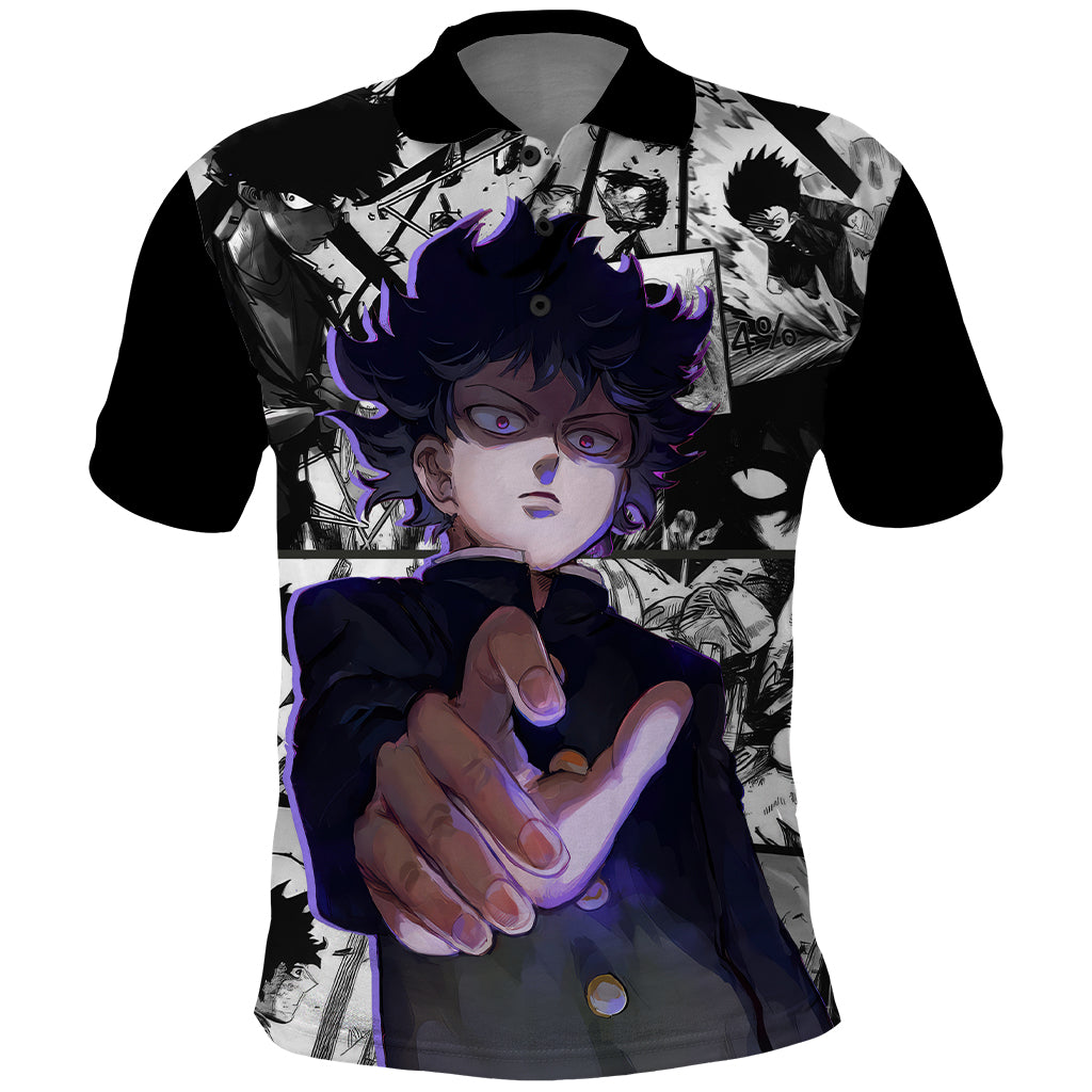 Arataka Reigen Mob Psycho 100 Polo Shirt Anime Style Art