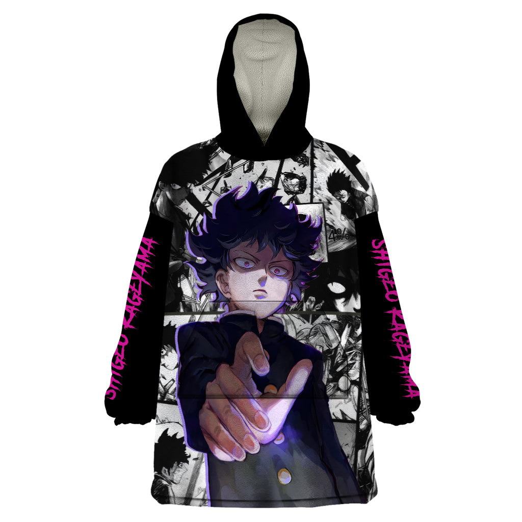 Arataka Reigen Mob Psycho 100 Wearable Blanket Hoodie Anime Style Art