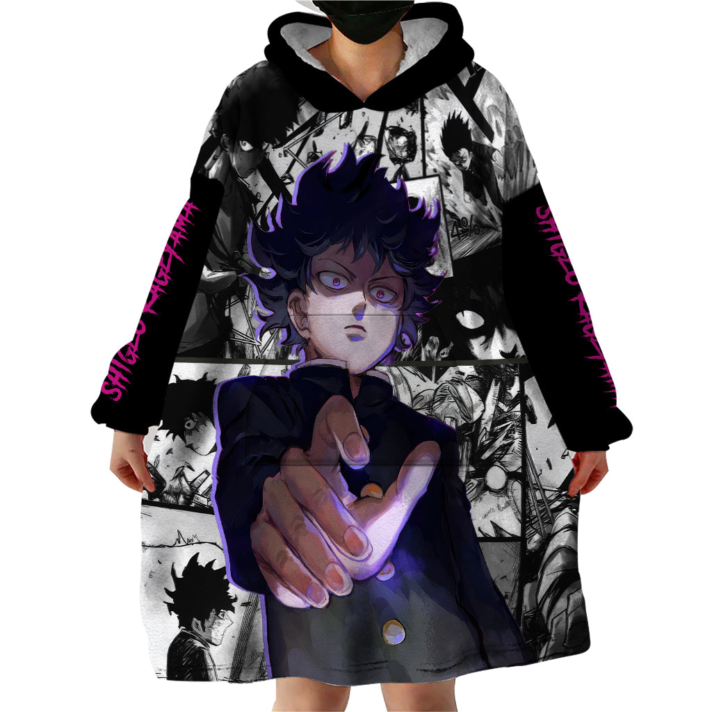 Arataka Reigen Mob Psycho 100 Wearable Blanket Hoodie Anime Style Art