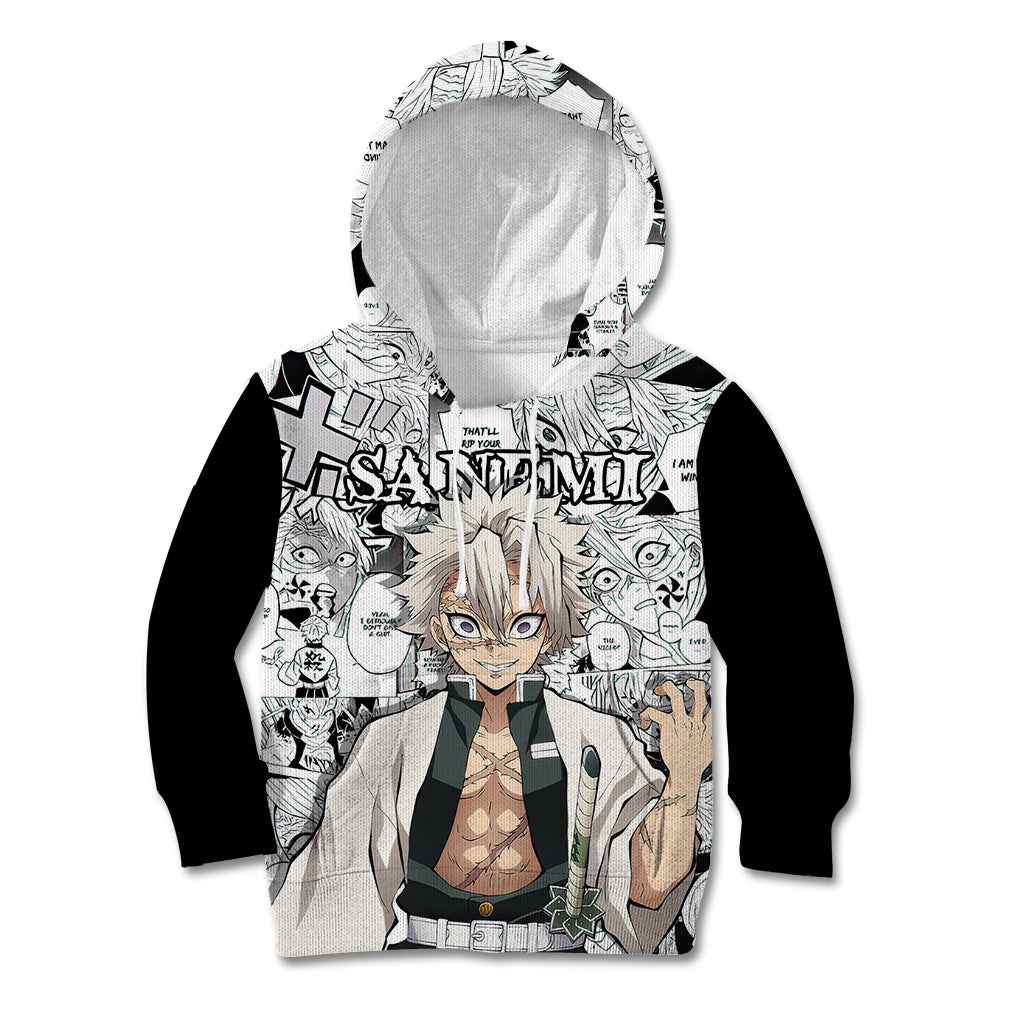 Sanemi Shinazugawa Kid Hoodie Demon Slayer Anime Style