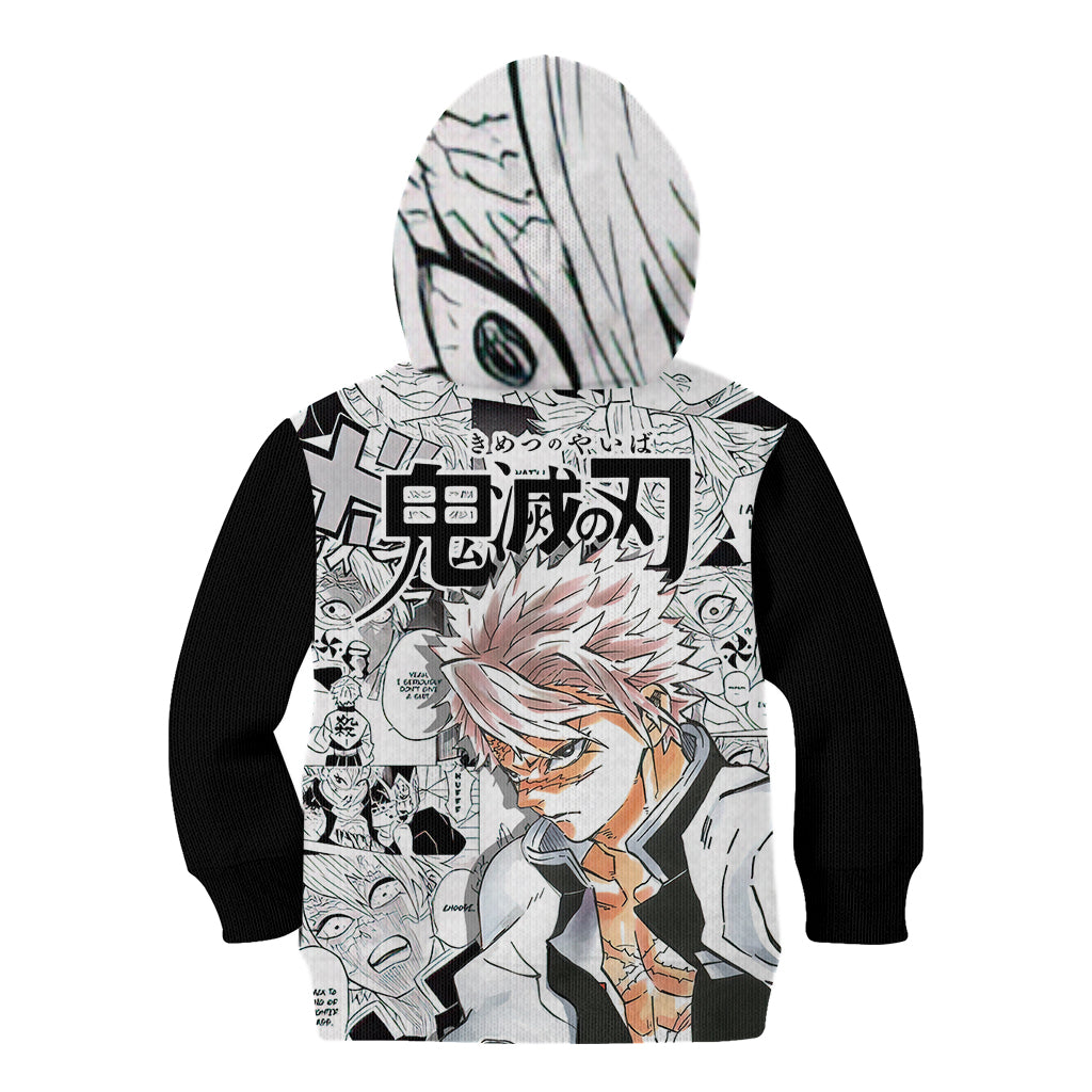 Sanemi Shinazugawa Kid Hoodie Demon Slayer Anime Style