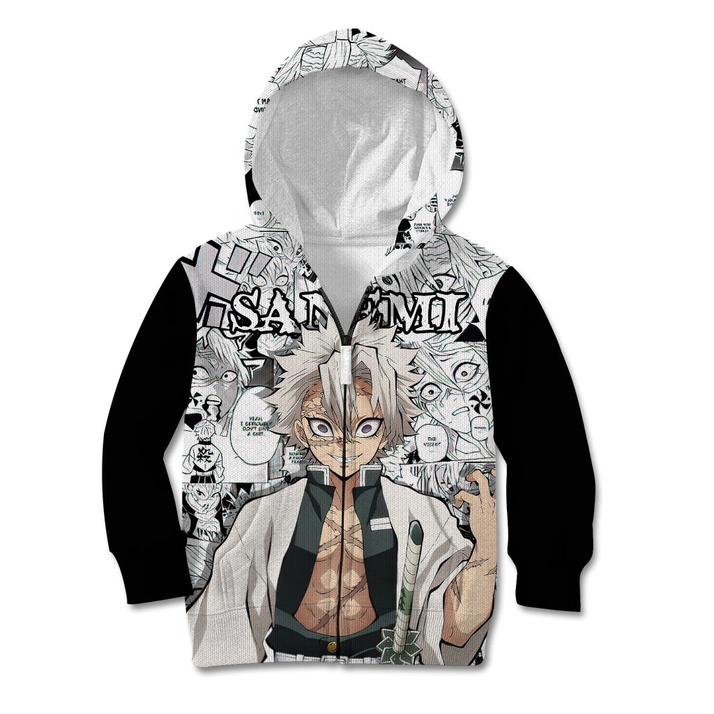 Sanemi Shinazugawa Kid Hoodie Demon Slayer Anime Style