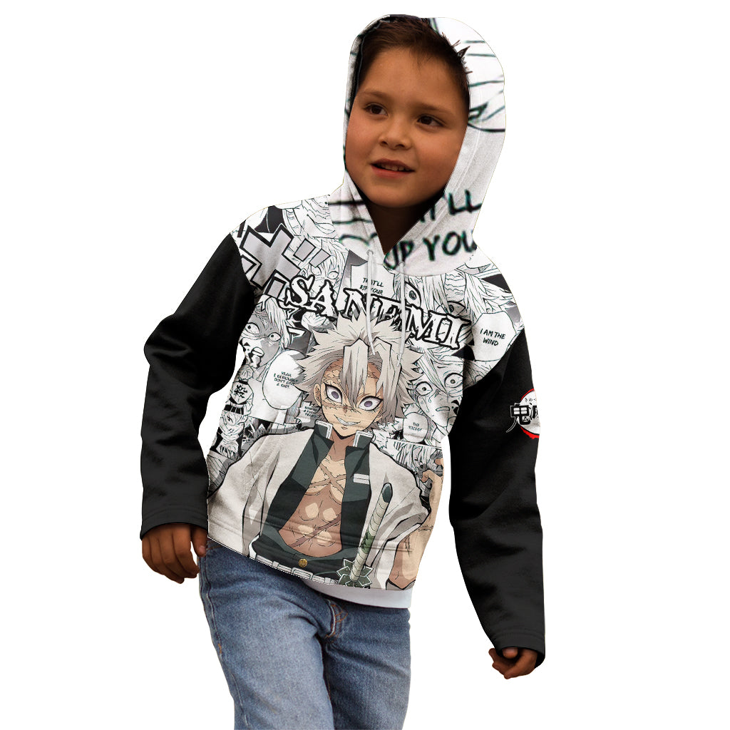Sanemi Shinazugawa Kid Hoodie Demon Slayer Anime Style