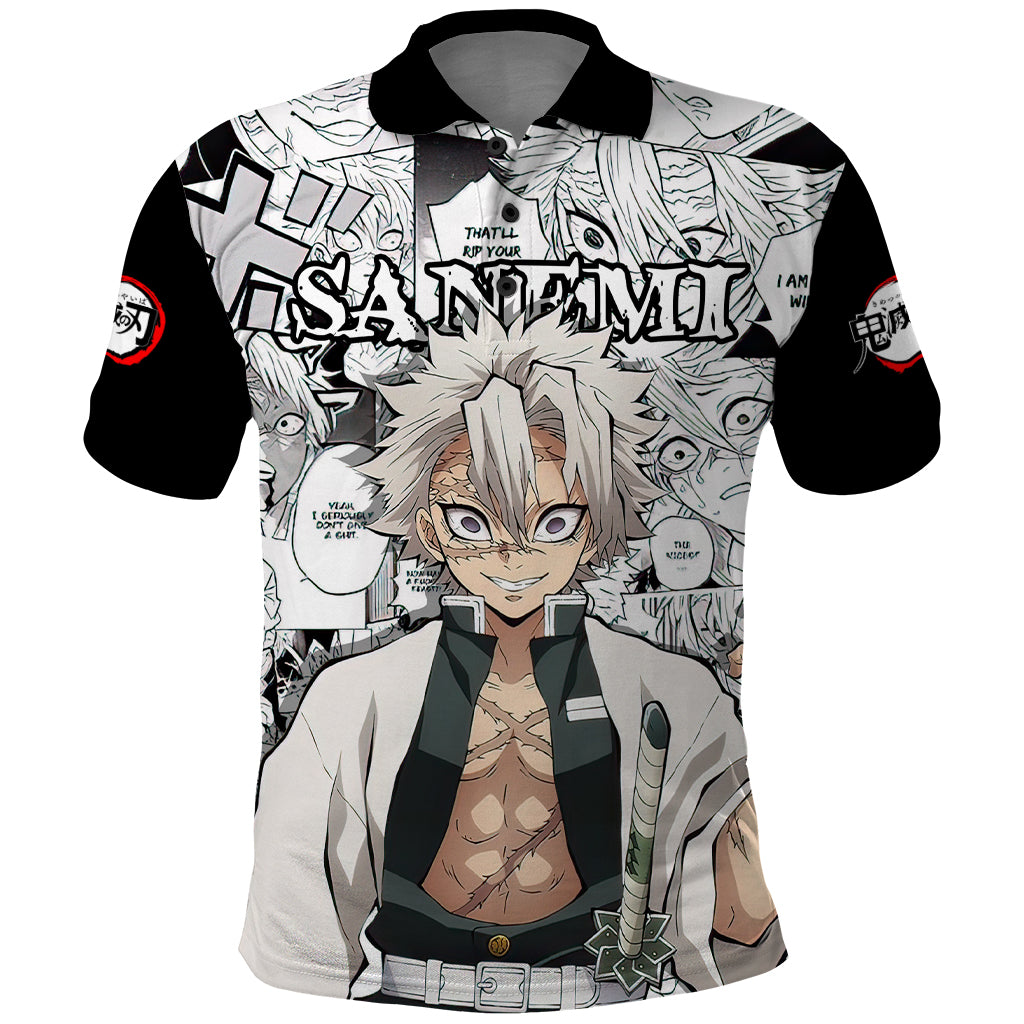Sanemi Shinazugawa Polo Shirt Demon Slayer Anime Style