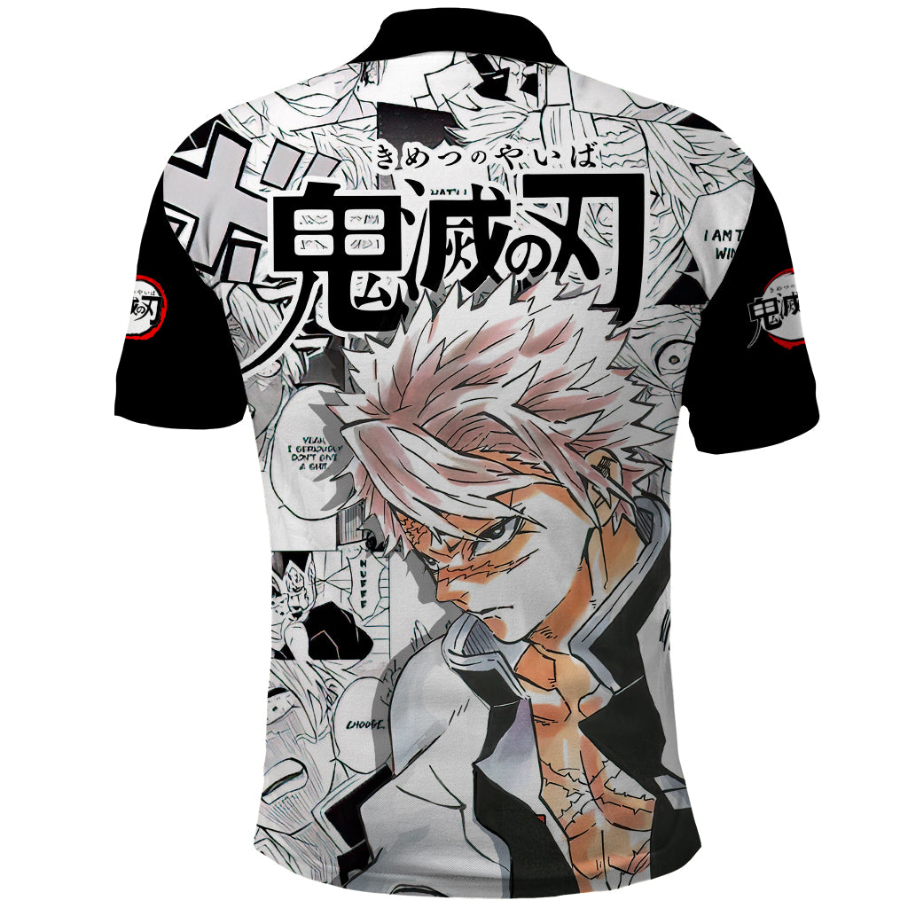 Sanemi Shinazugawa Polo Shirt Demon Slayer Anime Style