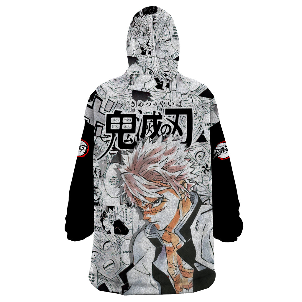 Sanemi Shinazugawa Wearable Blanket Hoodie Demon Slayer Anime Style
