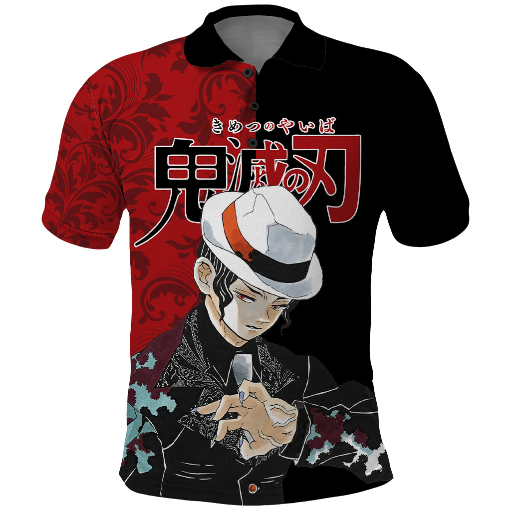 Muzan Kibutsuji Polo Shirt Demon Slayer Anime Style