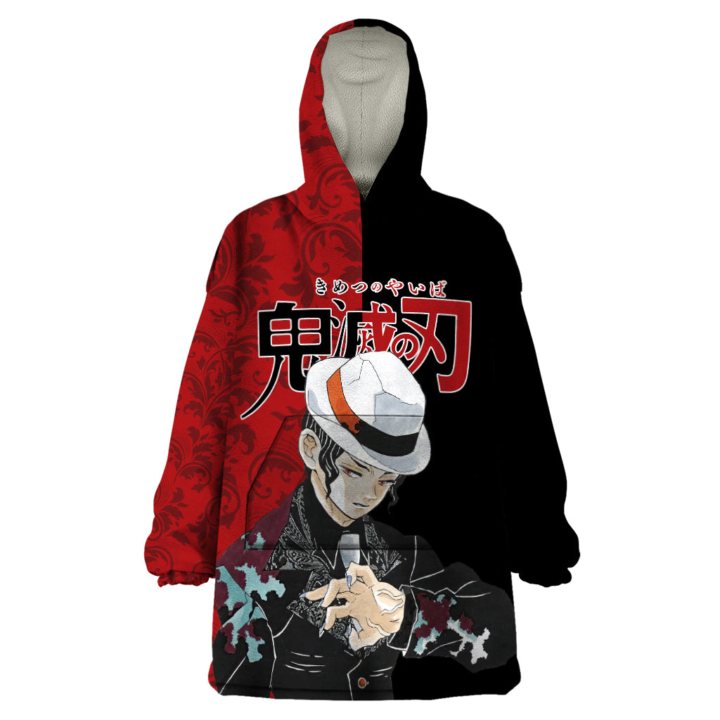 Muzan Kibutsuji Wearable Blanket Hoodie Demon Slayer Anime Style