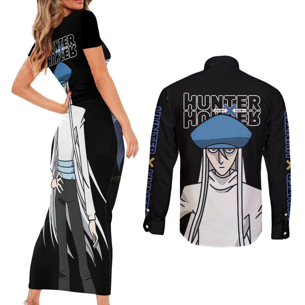 Kite Hunter X Hunter Couples Matching Short Sleeve Bodycon Dress and Long Sleeve Button Shirt Anime Style