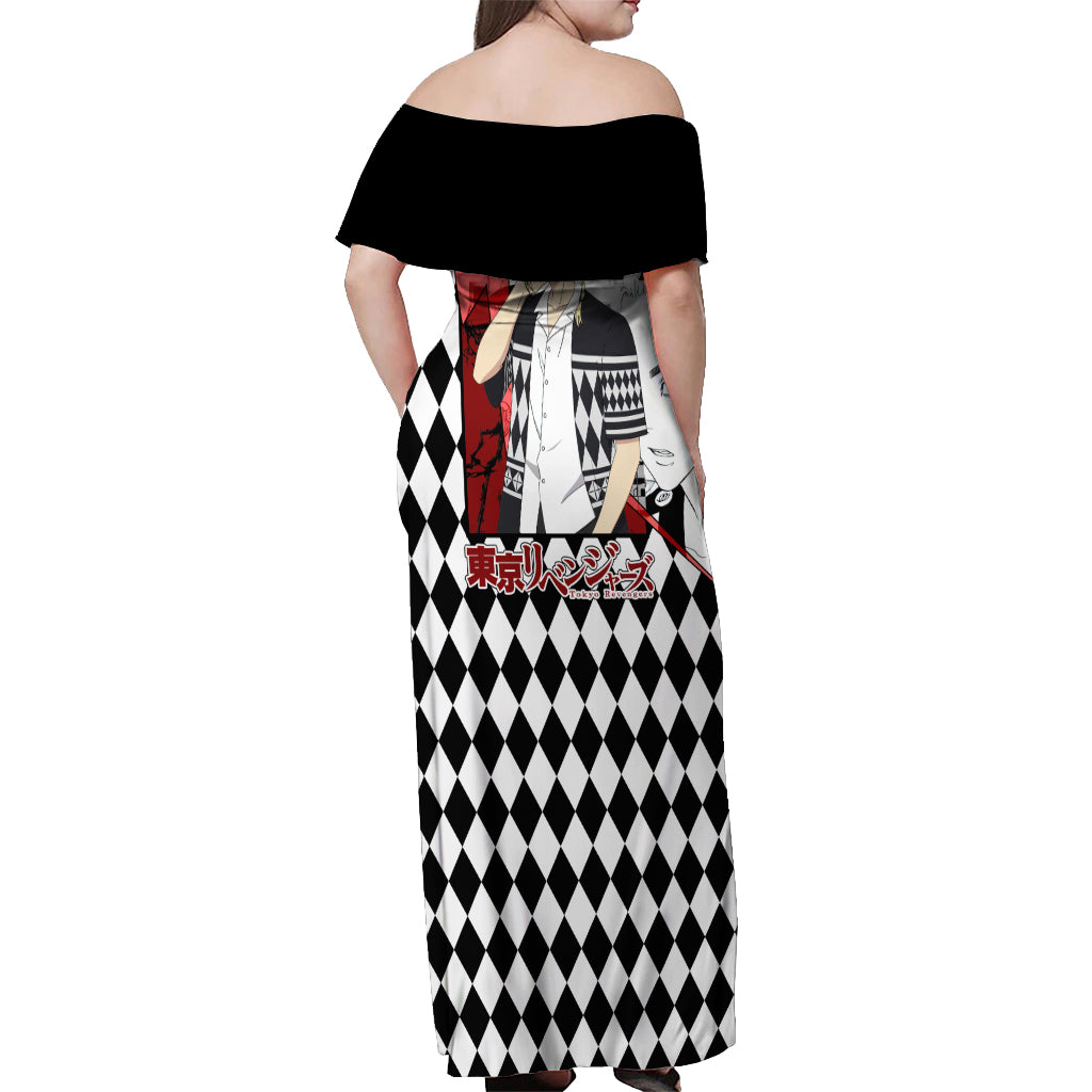 Ryuuguuji Ken Draken Off Shoulder Maxi Dress Anime Mix Manga Style