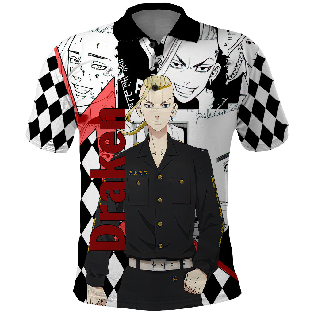 Ryuuguuji Ken Draken Polo Shirt Anime Mix Manga Style