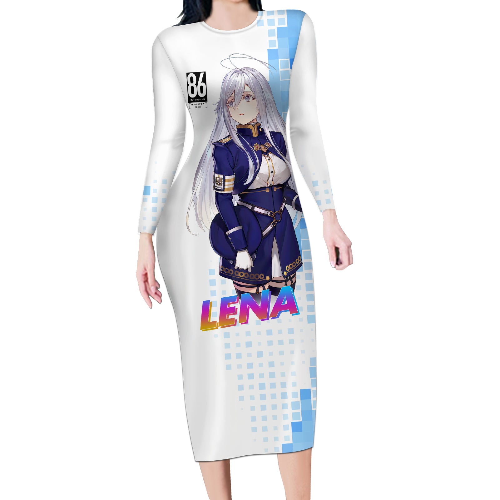 Lena Vladilena Milize Long Sleeve Bodycon Dress Anime Style