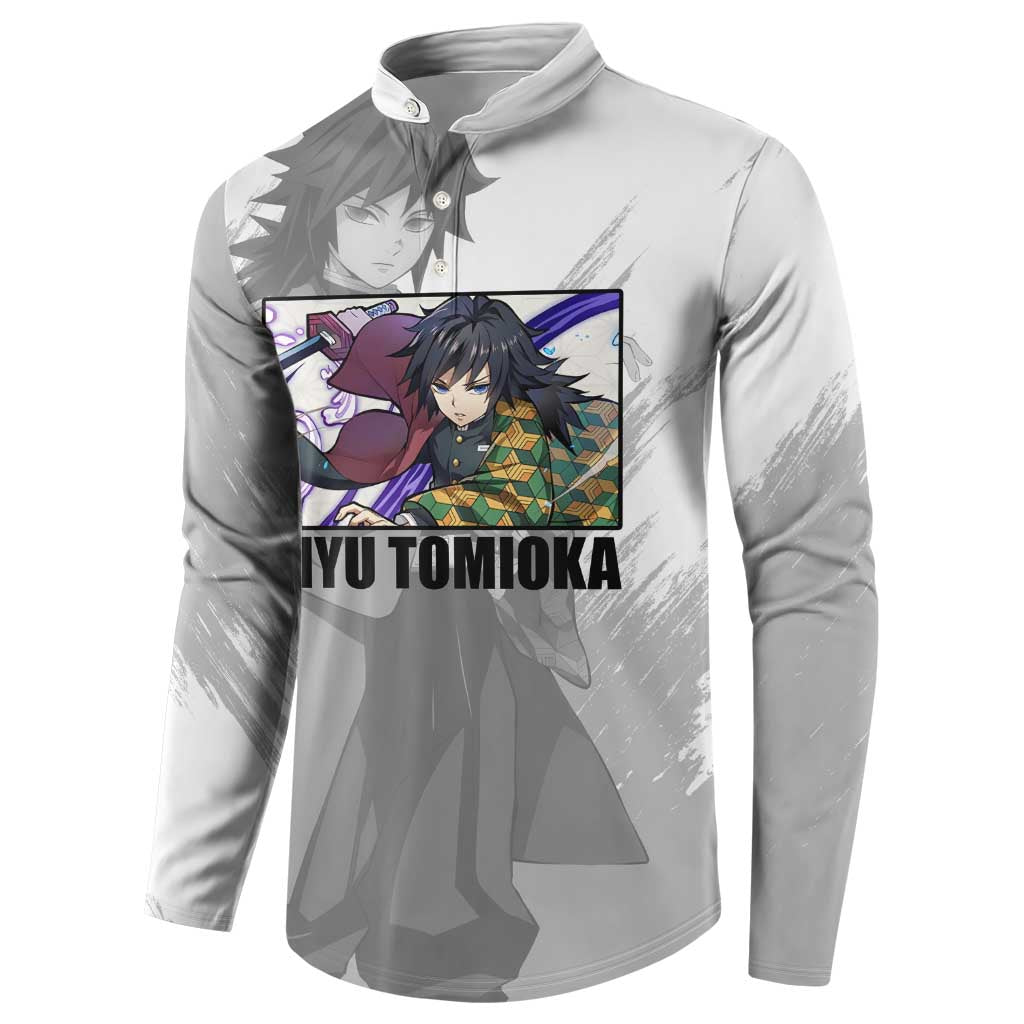 Giyu Tomioka - Demon Slayer Button Sweatshirt Anime Style
