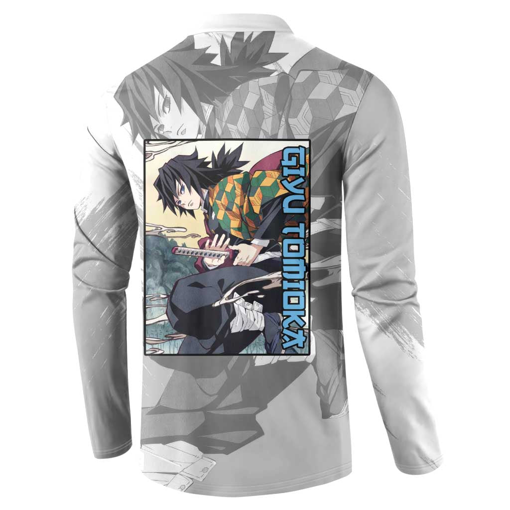 Giyu Tomioka - Demon Slayer Button Sweatshirt Anime Style