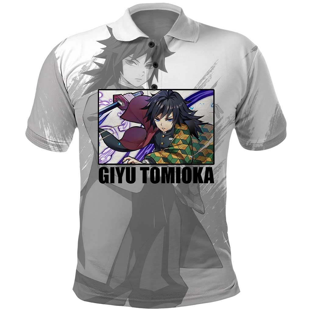 Giyu Tomioka - Demon Slayer Polo Shirt Anime Style