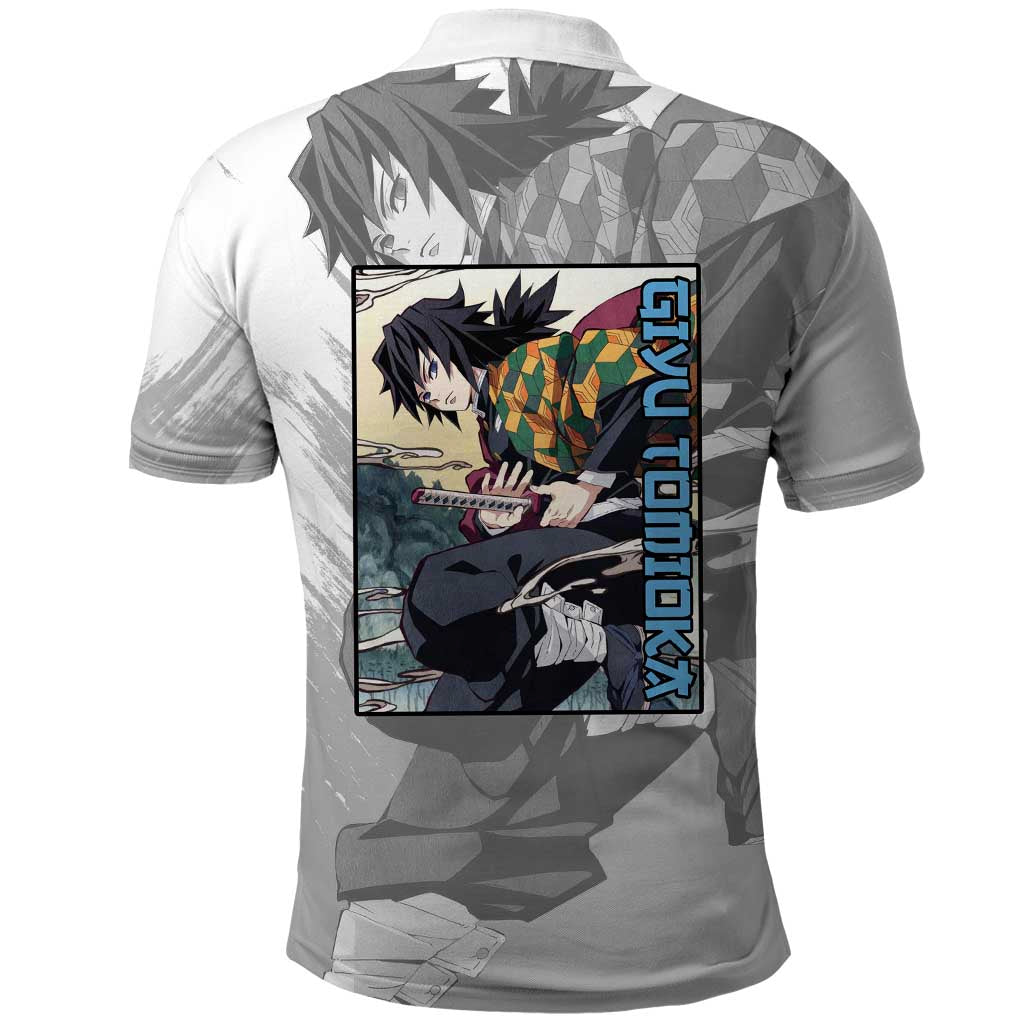 Giyu Tomioka - Demon Slayer Polo Shirt Anime Style