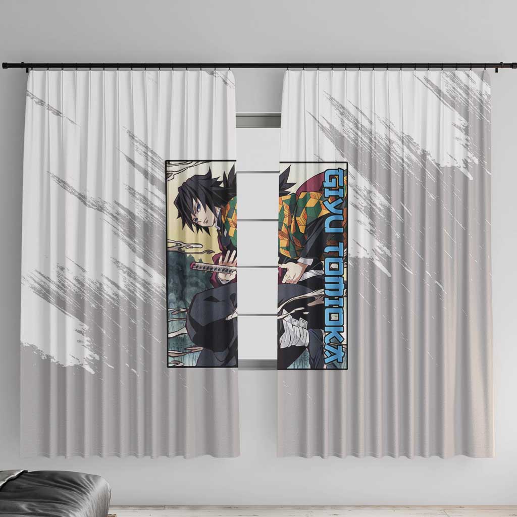Giyu Tomioka - Demon Slayer Window Curtain Anime Style