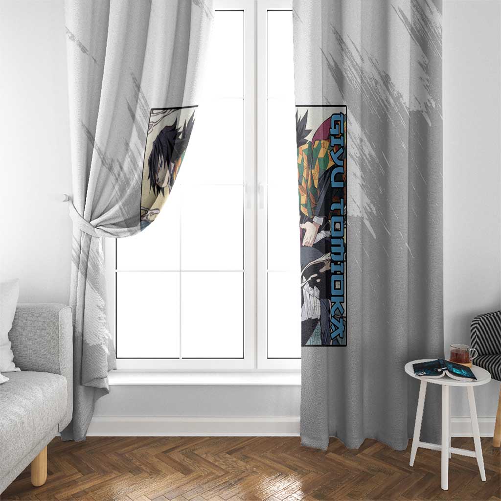 Giyu Tomioka - Demon Slayer Window Curtain Anime Style