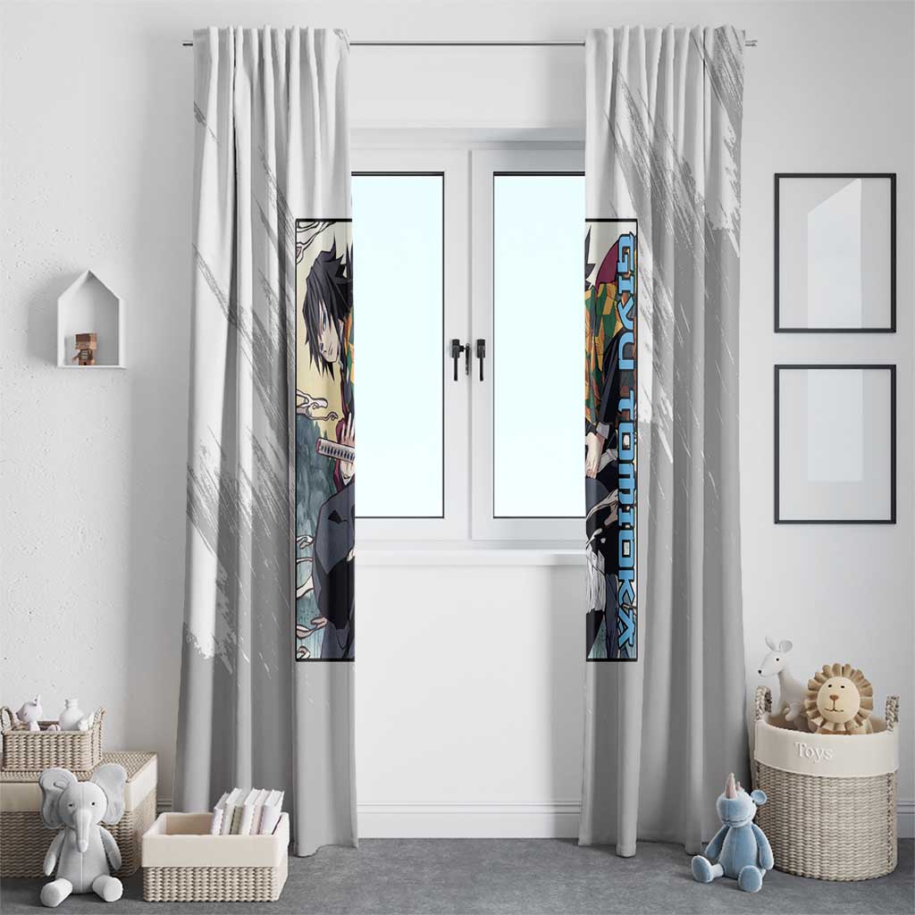 Giyu Tomioka - Demon Slayer Window Curtain Anime Style