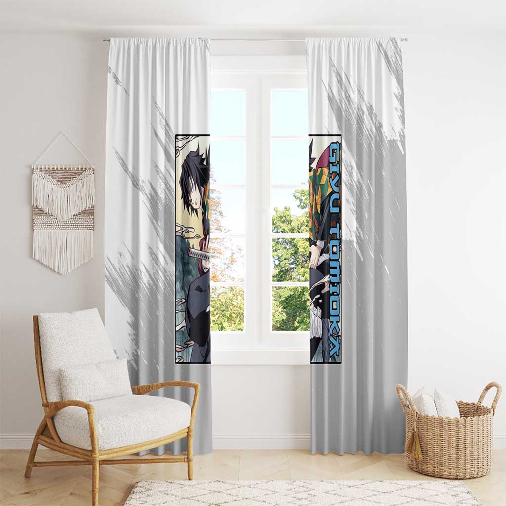 Giyu Tomioka - Demon Slayer Window Curtain Anime Style