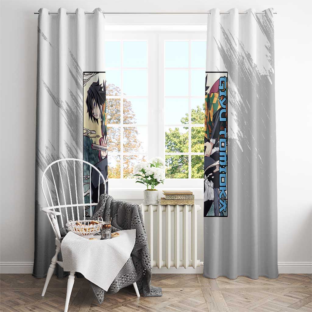 Giyu Tomioka - Demon Slayer Window Curtain Anime Style