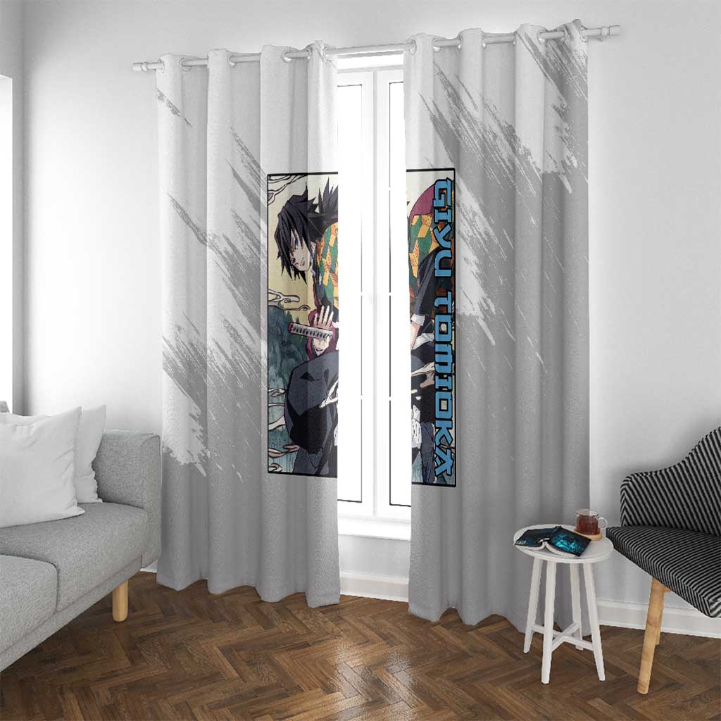 Giyu Tomioka - Demon Slayer Window Curtain Anime Style