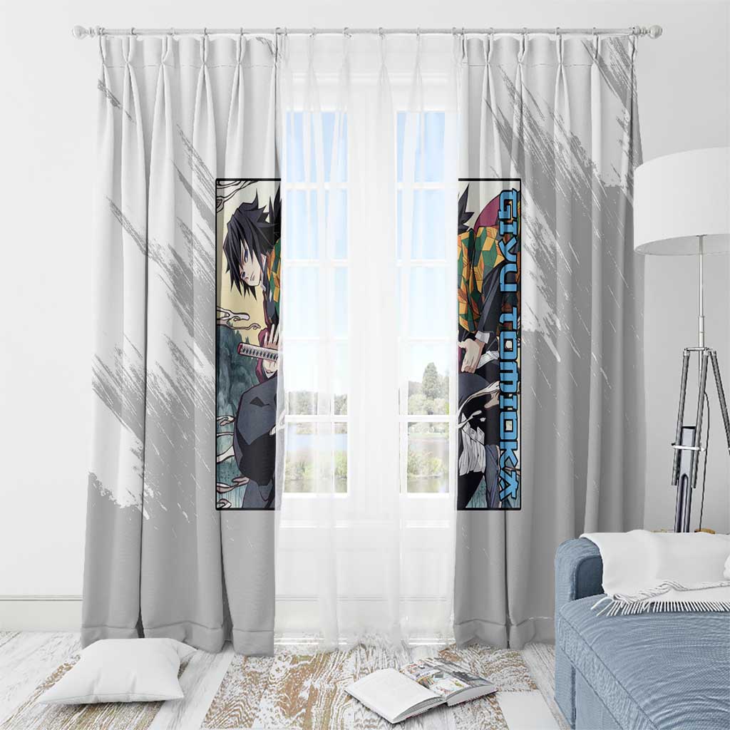 Giyu Tomioka - Demon Slayer Window Curtain Anime Style