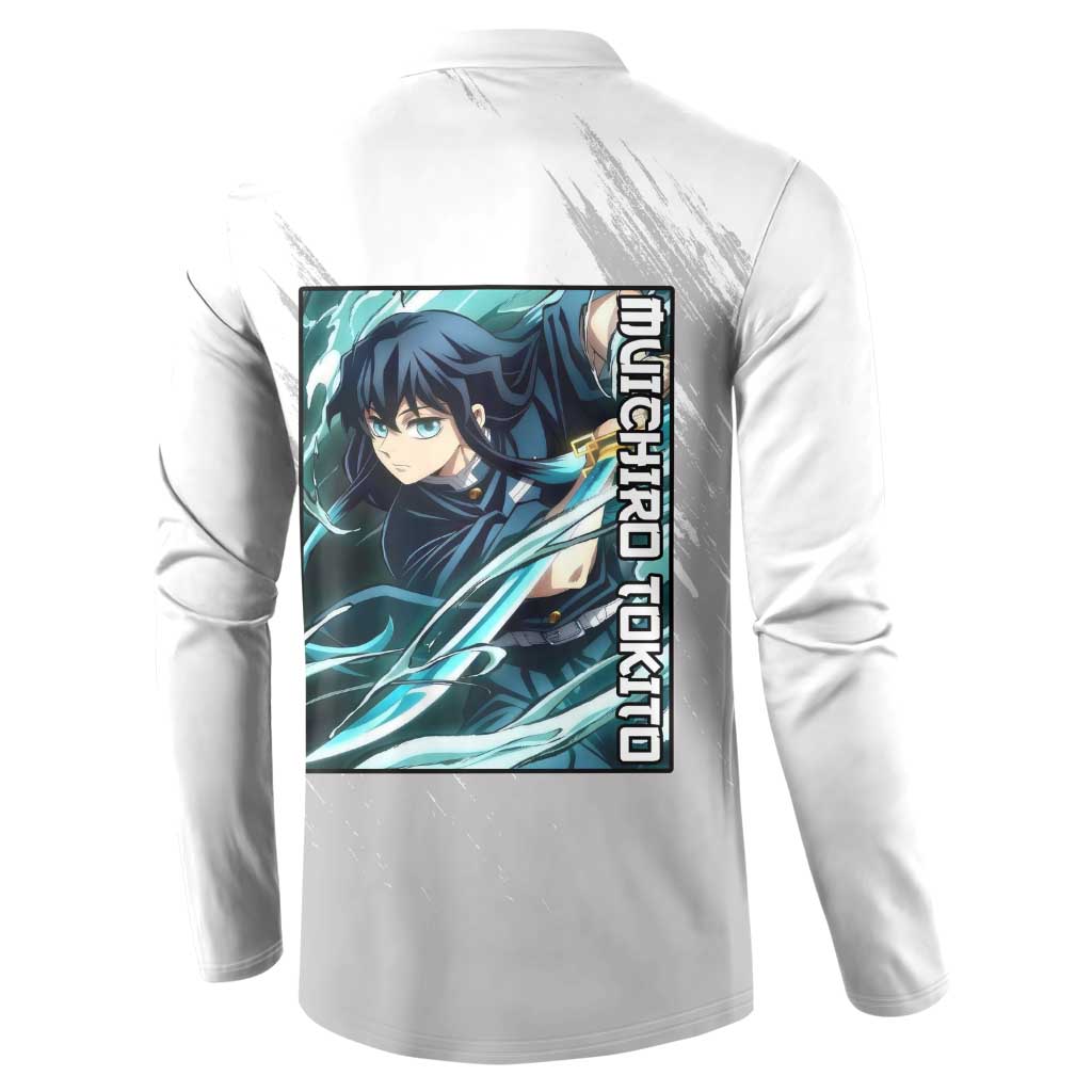 Muichiro Tokito - Demon Slayer Button Sweatshirt Anime Style
