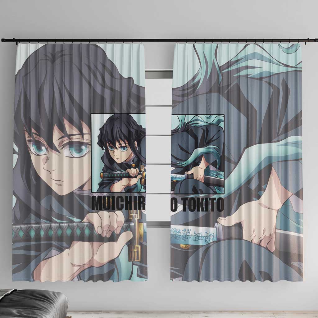 Muichiro Tokito - Demon Slayer Window Curtain Anime Style