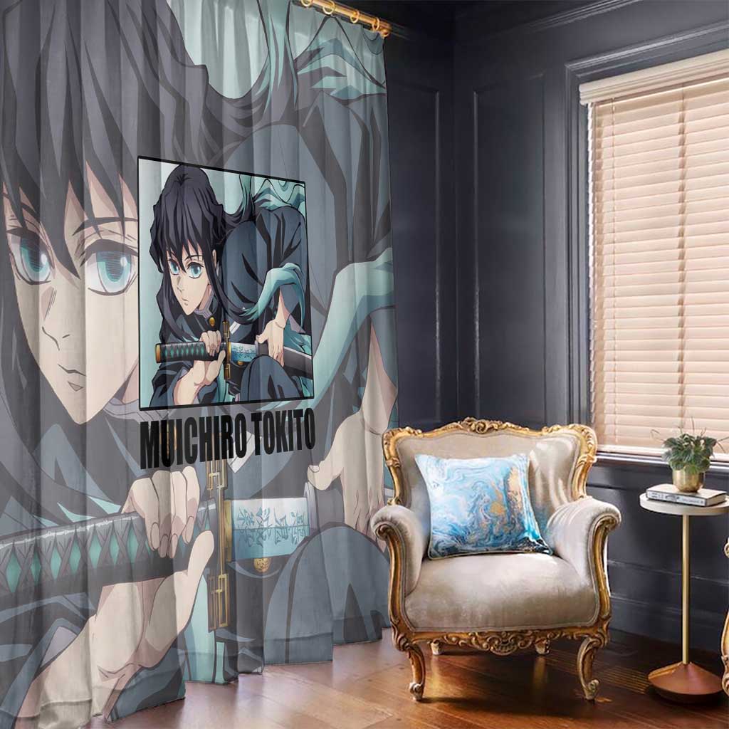Muichiro Tokito - Demon Slayer Window Curtain Anime Style
