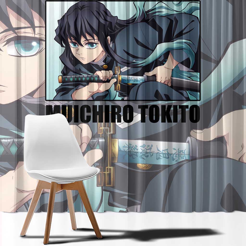 Muichiro Tokito - Demon Slayer Window Curtain Anime Style
