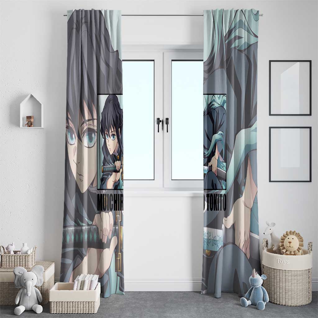 Muichiro Tokito - Demon Slayer Window Curtain Anime Style