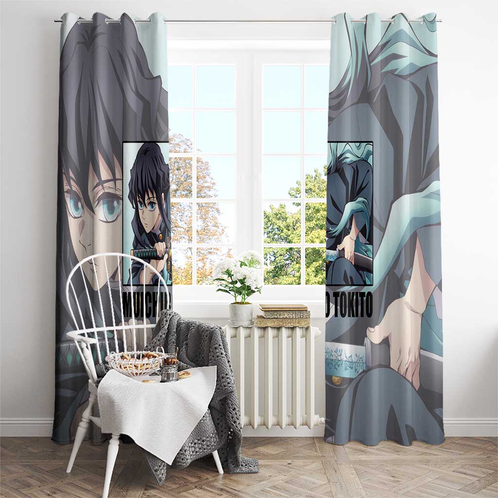 Muichiro Tokito - Demon Slayer Window Curtain Anime Style