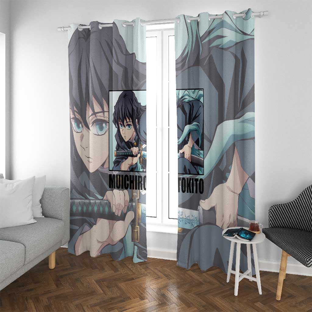 Muichiro Tokito - Demon Slayer Window Curtain Anime Style