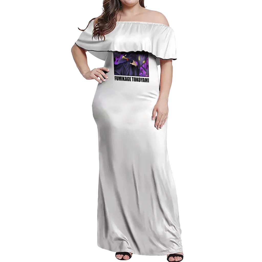 Fumikage Tokoyami - My Hero Academia Off Shoulder Maxi Dress Anime Style