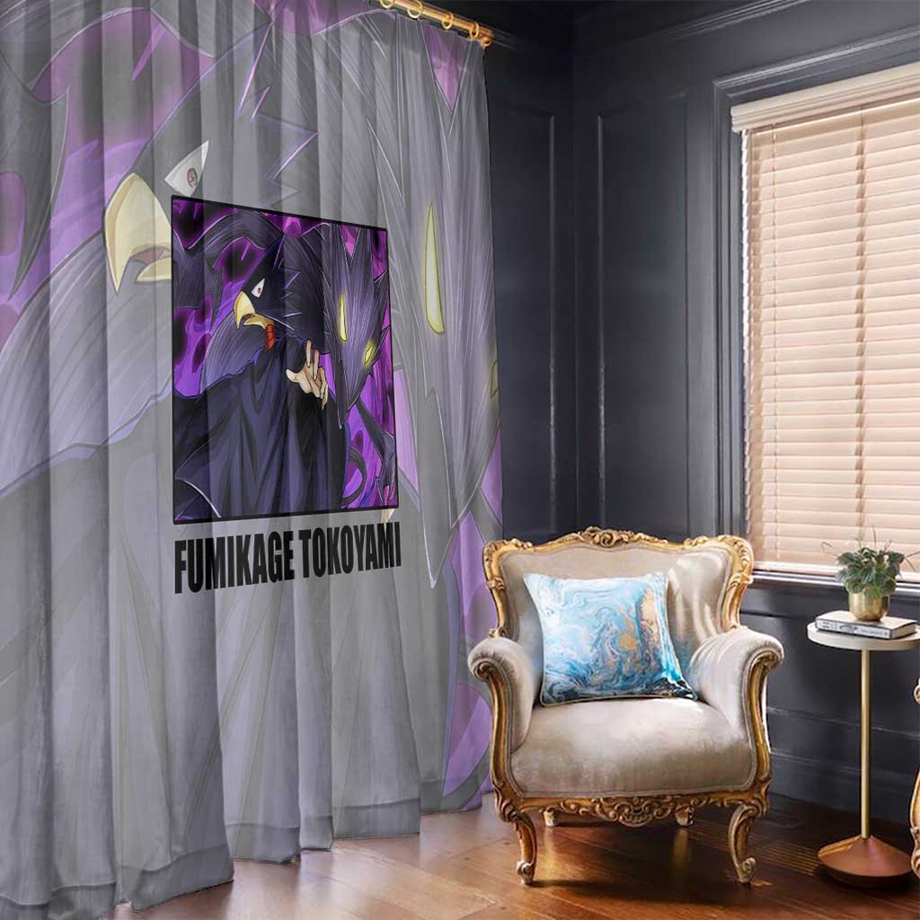Fumikage Tokoyami - My Hero Academia Window Curtain Anime Style