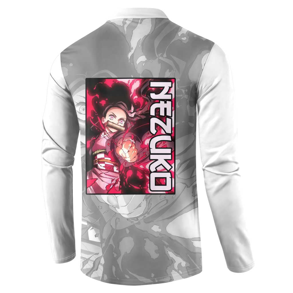 Nezuko Kamado - Demon Slayer Button Sweatshirt Anime Style