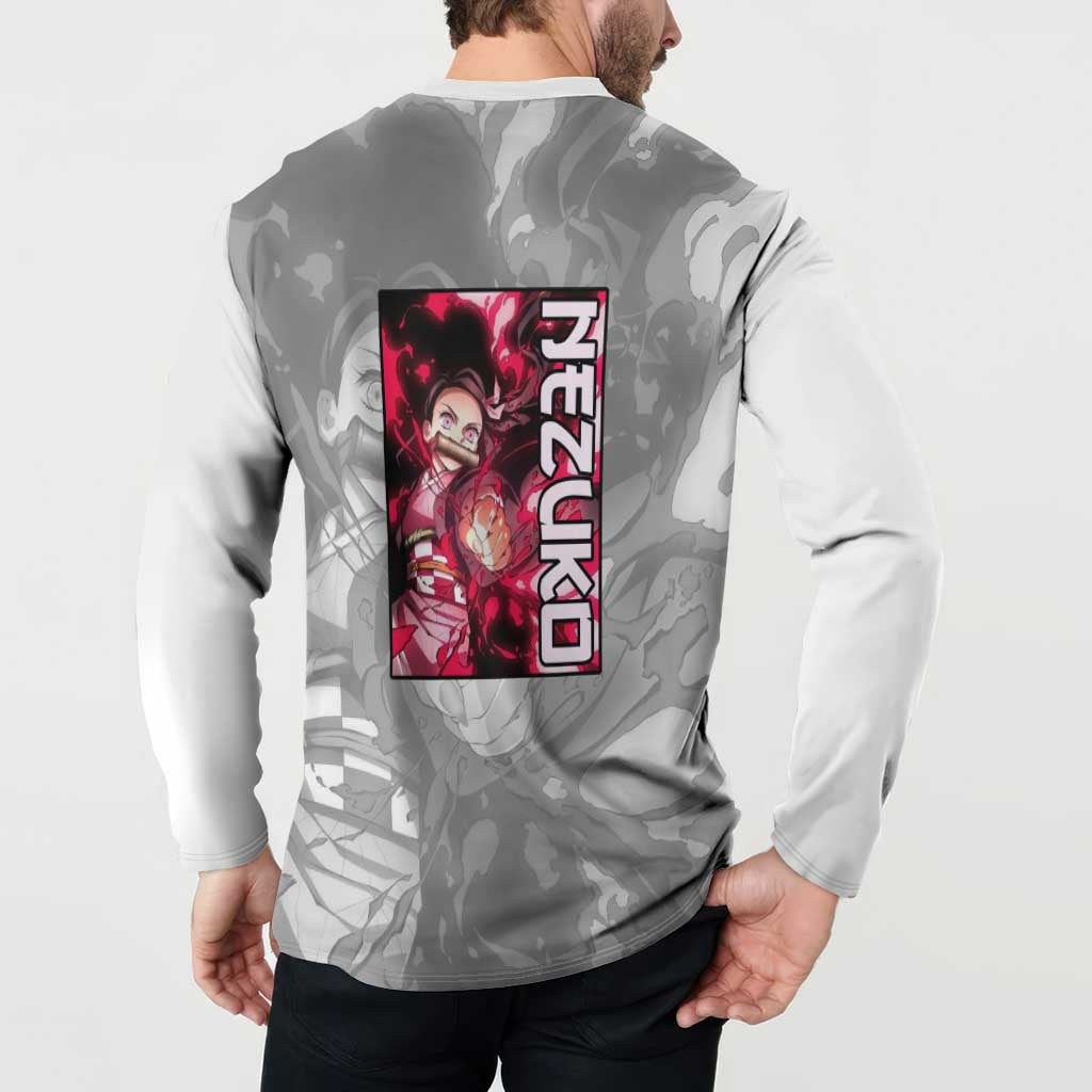 Nezuko Kamado - Demon Slayer Button Sweatshirt Anime Style