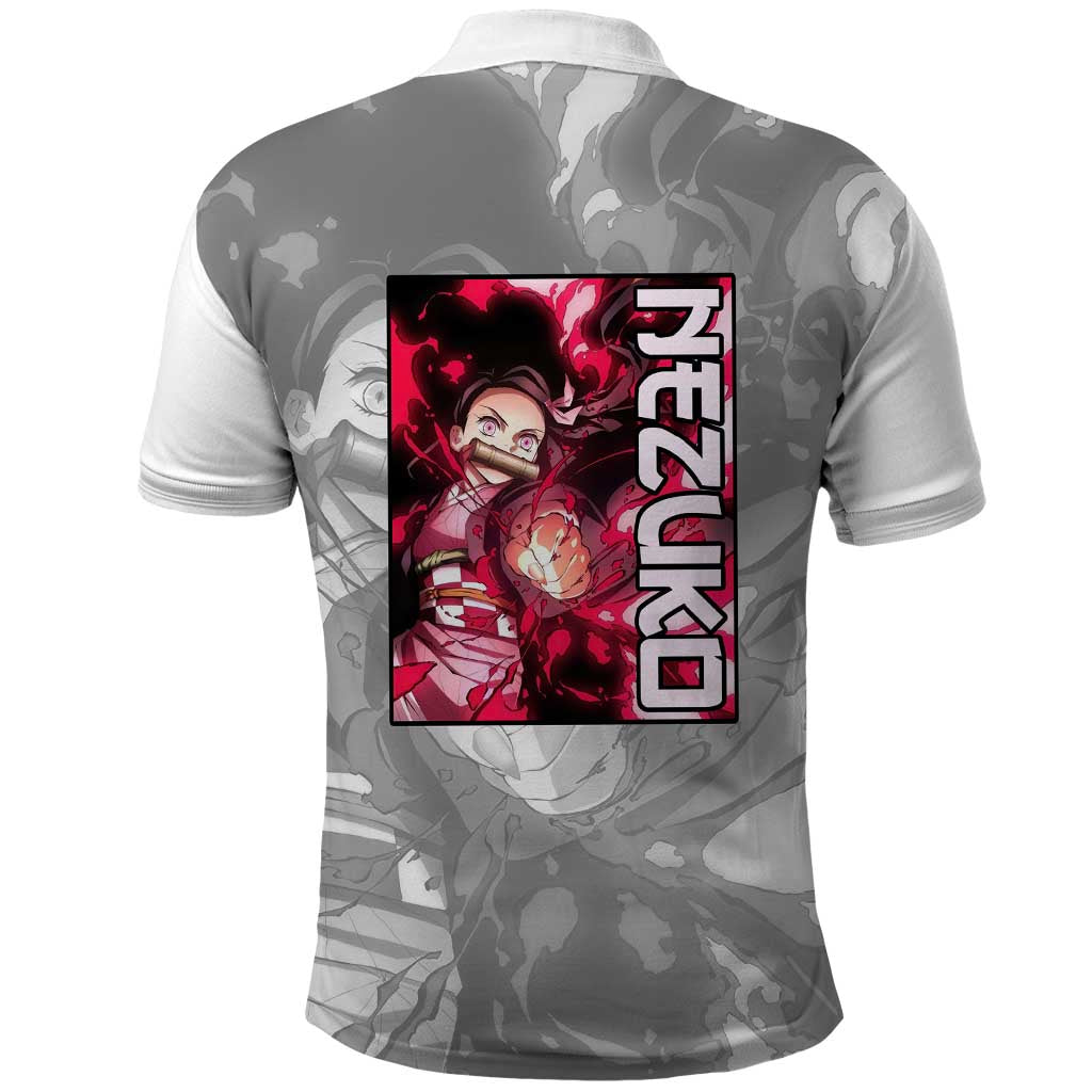Nezuko Kamado - Demon Slayer Polo Shirt Anime Style