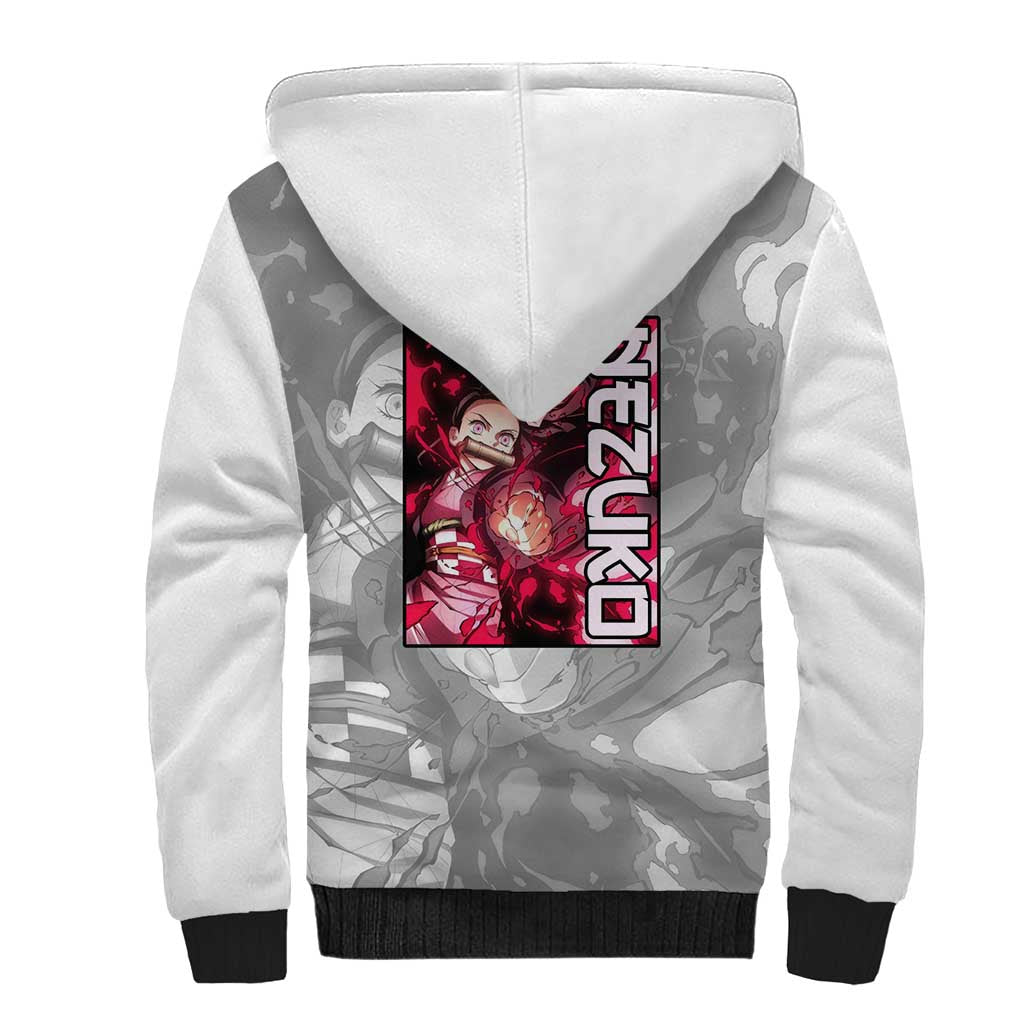Nezuko Kamado - Demon Slayer Sherpa Hoodie Anime Style