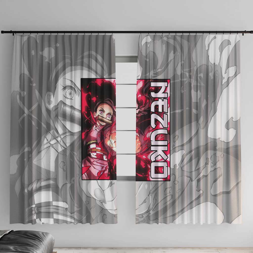 Nezuko Kamado - Demon Slayer Window Curtain Anime Style