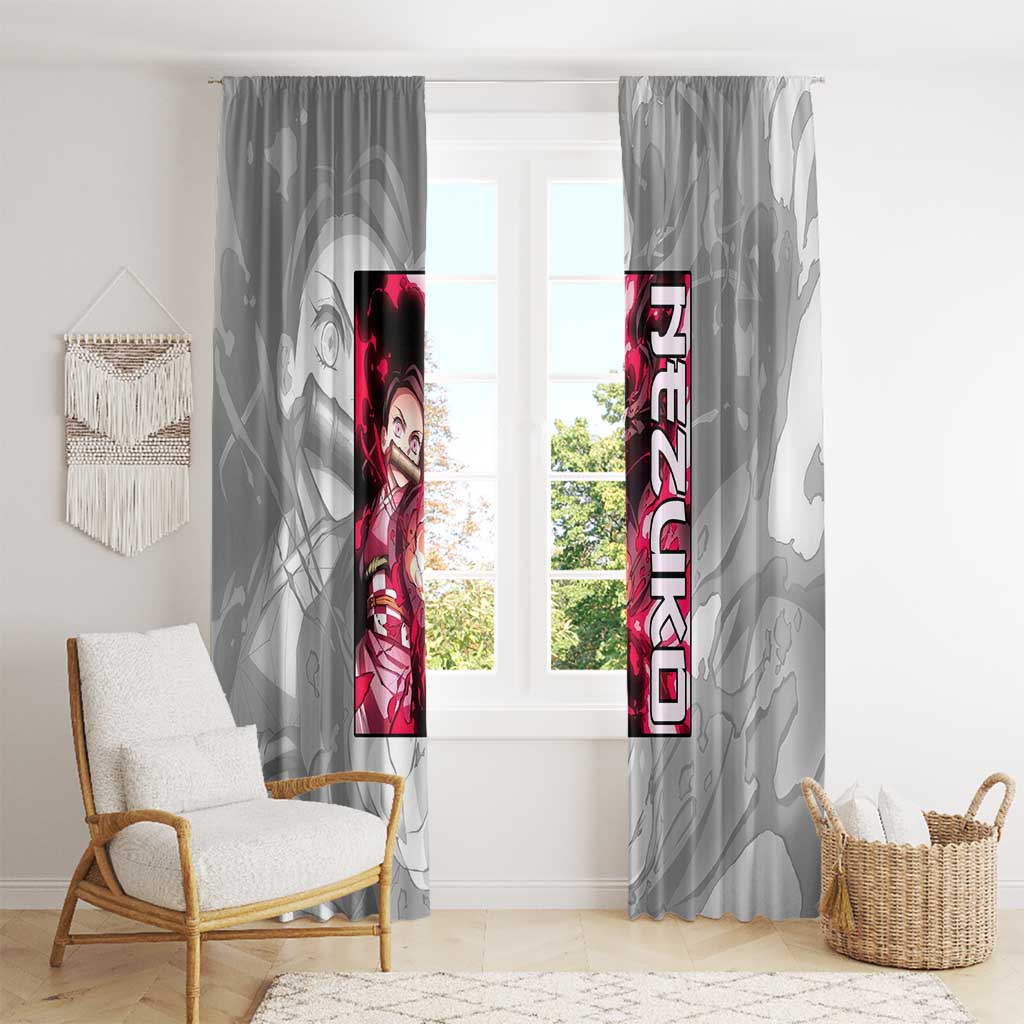 Nezuko Kamado - Demon Slayer Window Curtain Anime Style