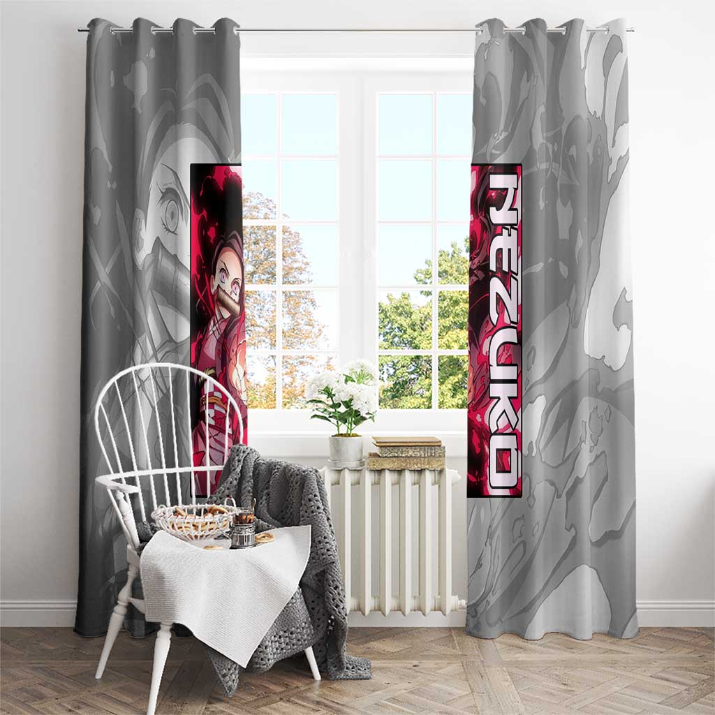Nezuko Kamado - Demon Slayer Window Curtain Anime Style
