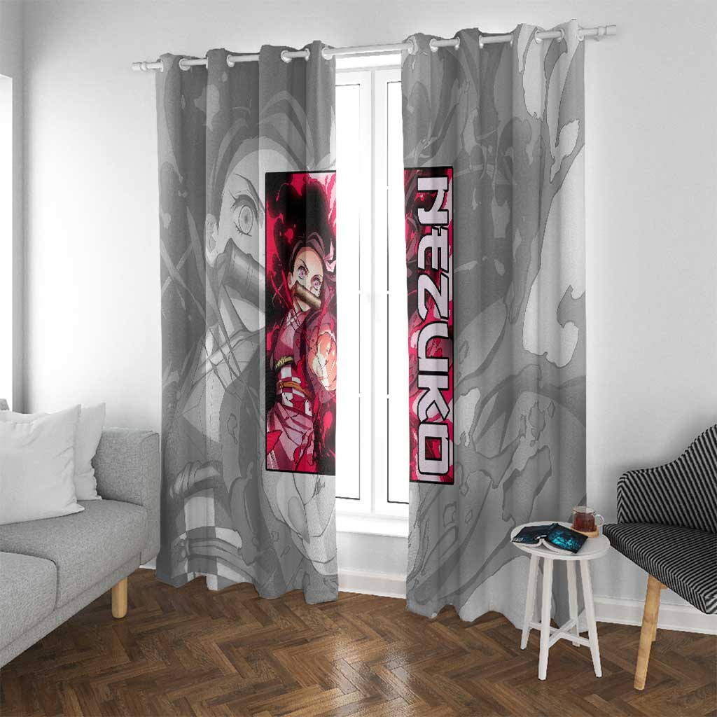 Nezuko Kamado - Demon Slayer Window Curtain Anime Style