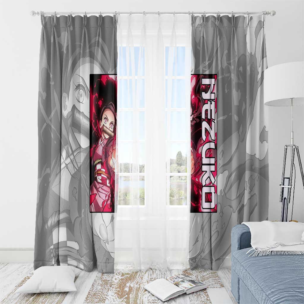 Nezuko Kamado - Demon Slayer Window Curtain Anime Style